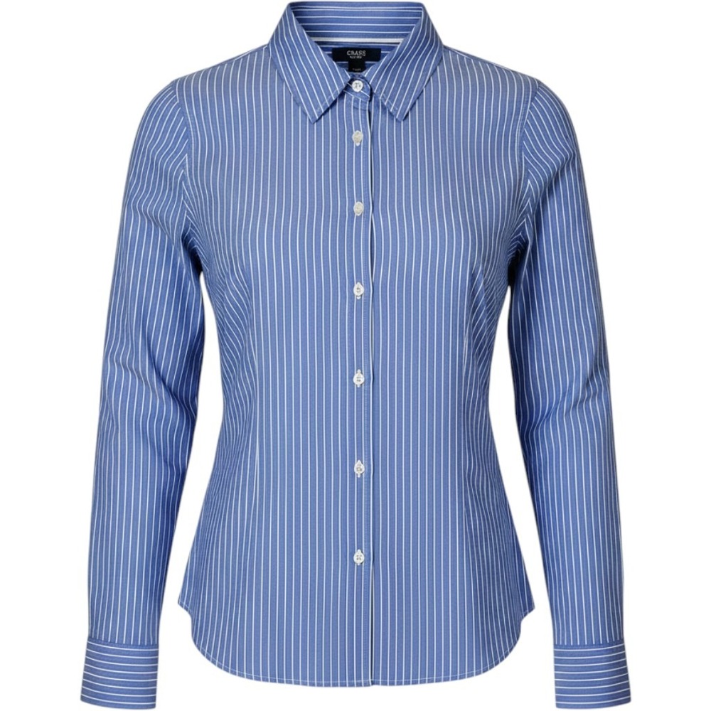 Chaps Women's Blue Stripe Shirt Button-Up‎ Blouse Small